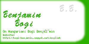benjamin bogi business card